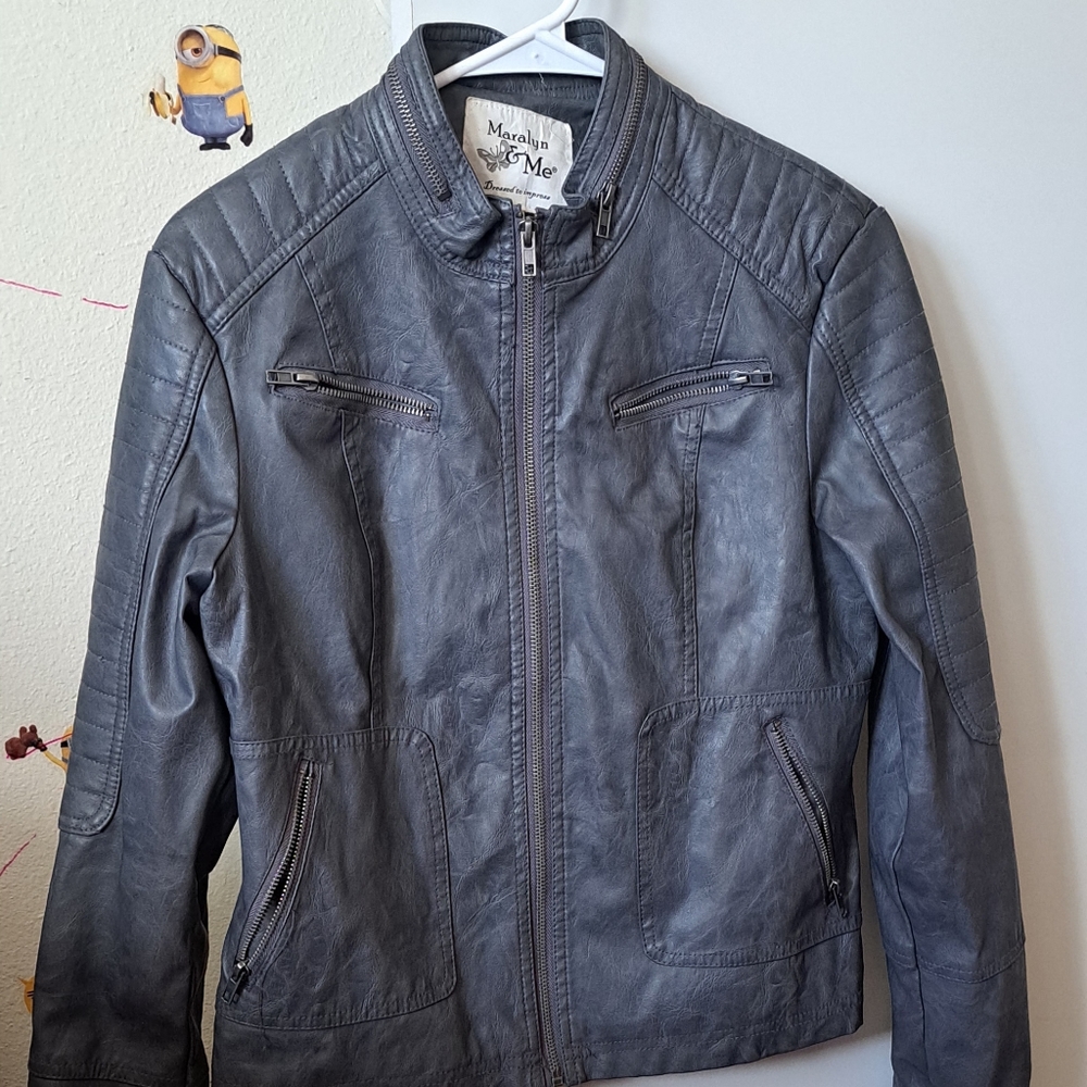 Fake leather jacket